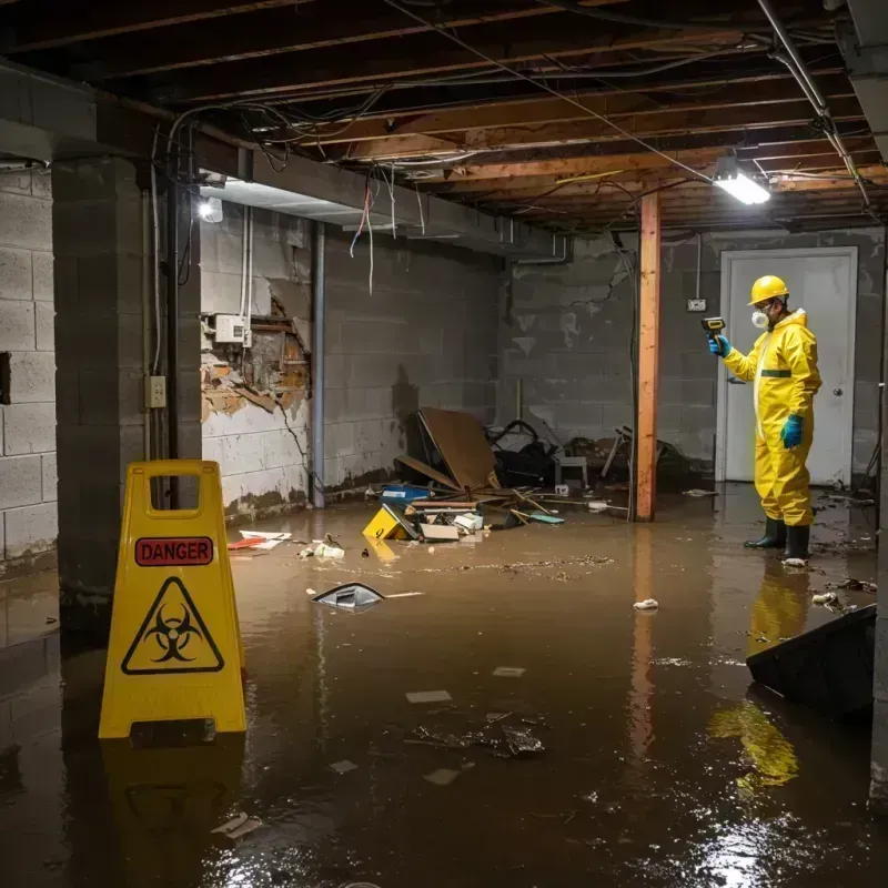 Flooded Basement Electrical Hazard in Pickett County, TN Property